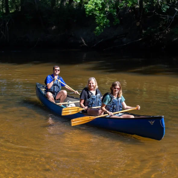 Faire du canoë sur la Leyre